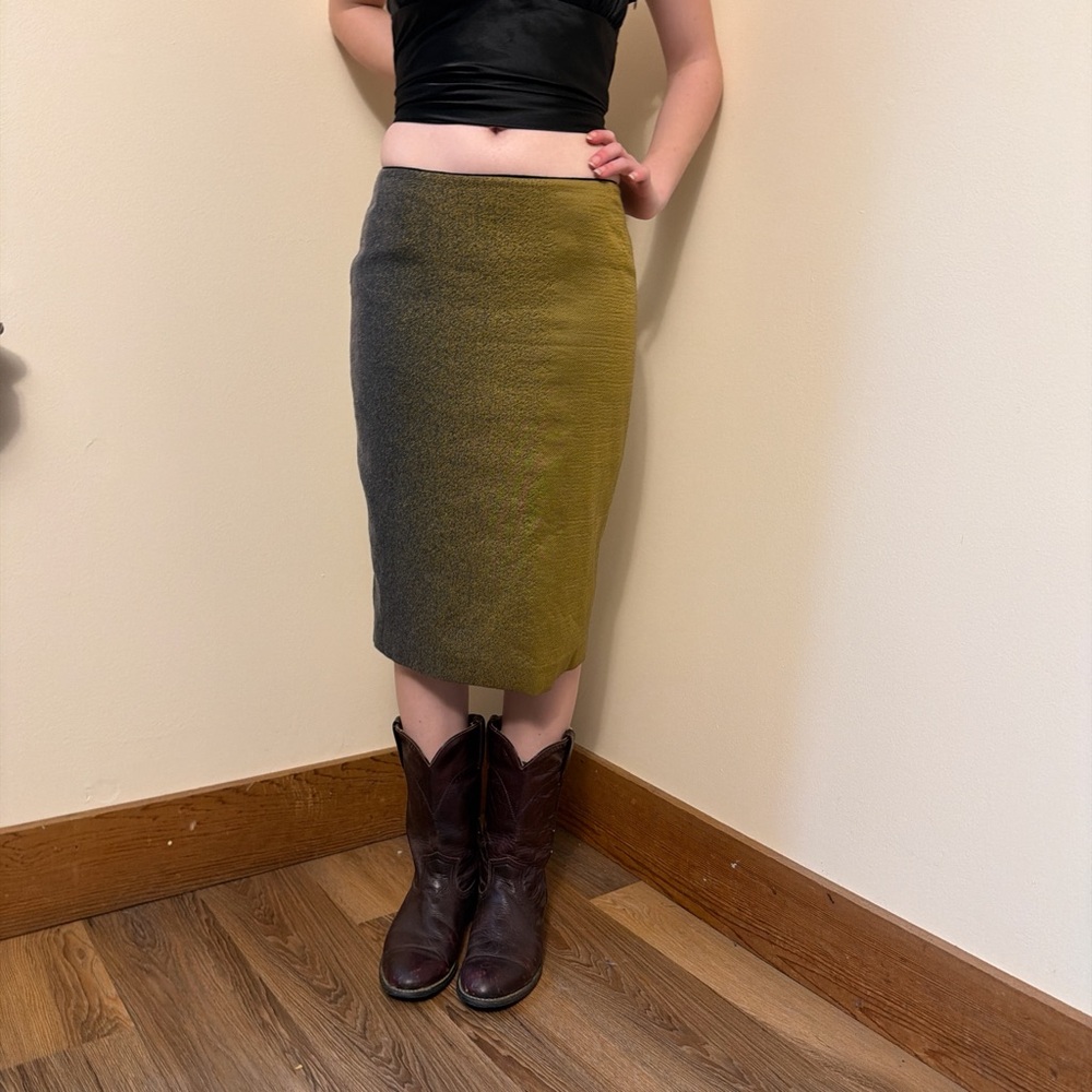 Lafayette 148 Gold and Black Pencil Skirt Size 0